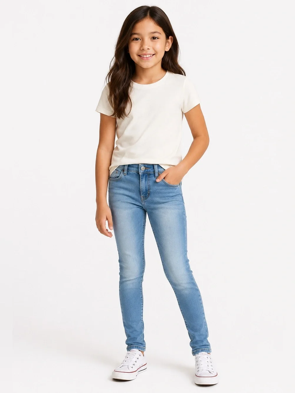Lucky Brand Kids Light Wash Skinny Jeans‎ Size 10 Adjustable Y2K Everyday Denim